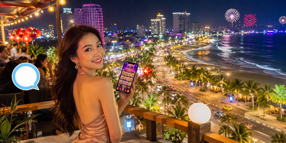 Trải nghiệm slot game trên điện thoại tại bãi biển Nha Trang
