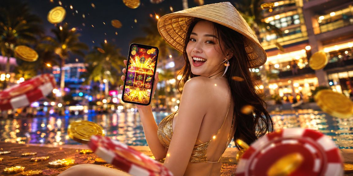 Trò chơi slot game tại Phú Quốc với hình ảnh nón lá Việt Nam truyền thống